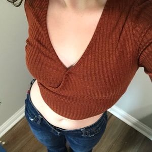 Medium SHEIN sweater, orange brown color.